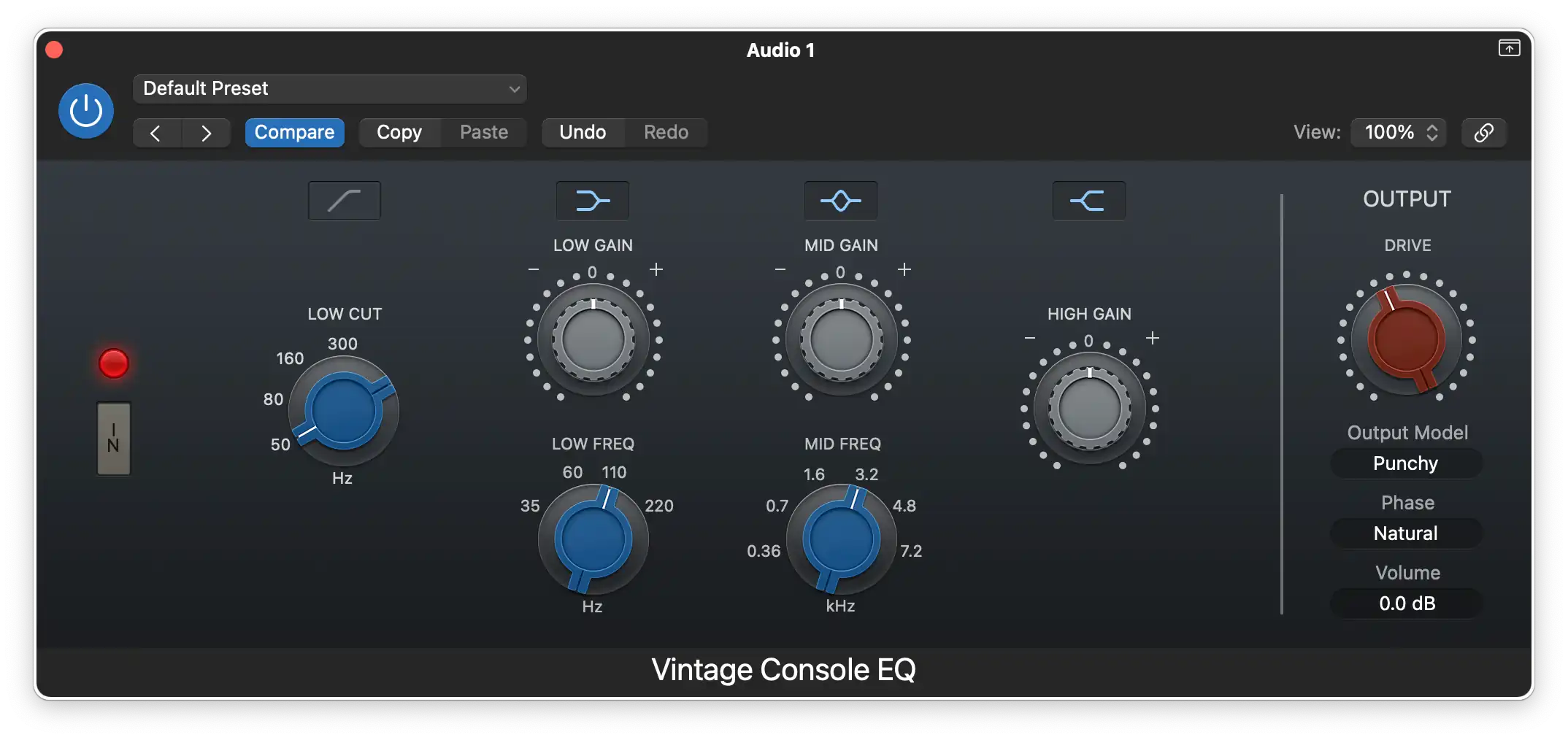 Logic Pro Vintage EQ